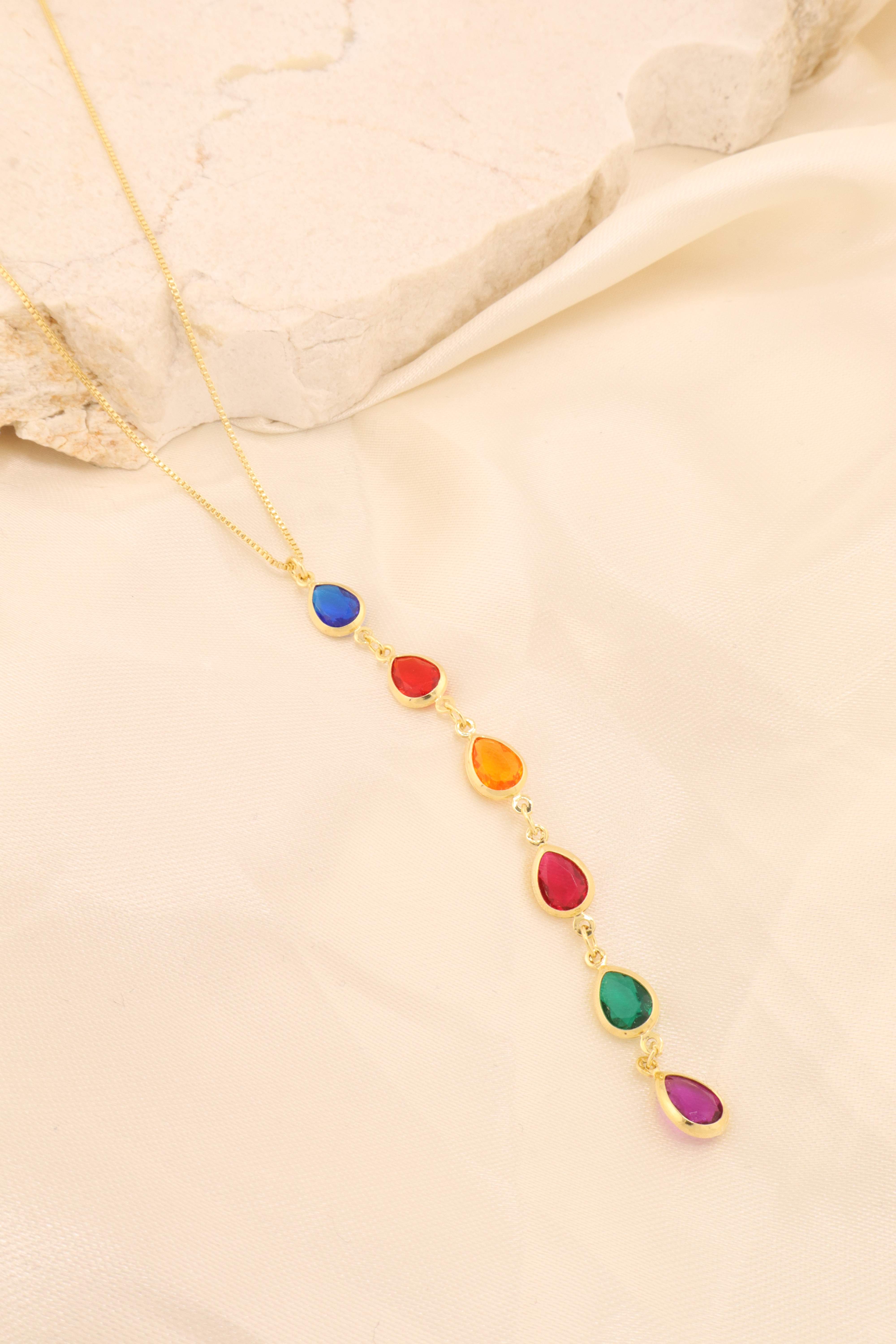 COLAR EM Y COM GOTAS MULTICOLOR