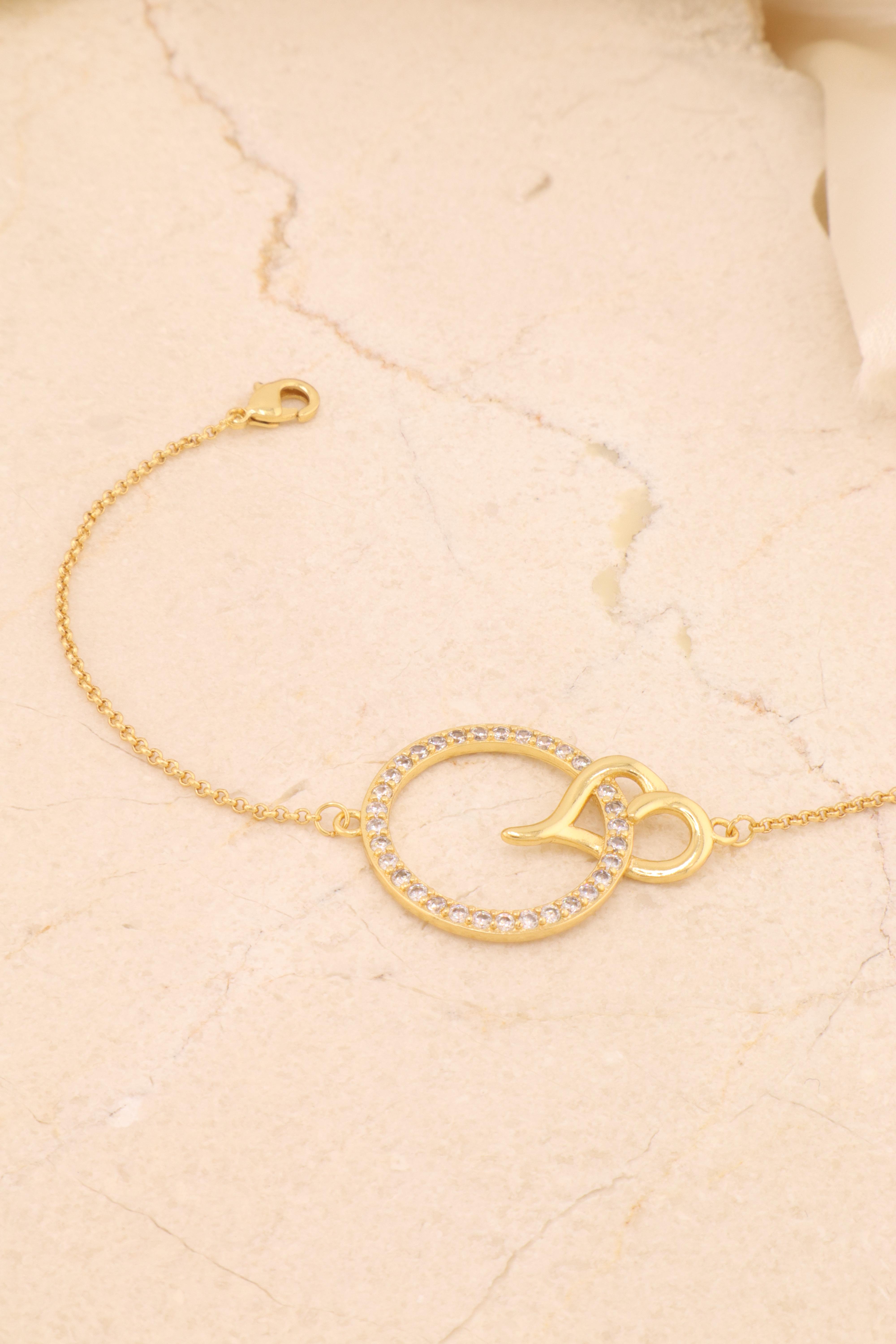 PULSEIRA CÍRCULO COM CORAÇÃO LISO
