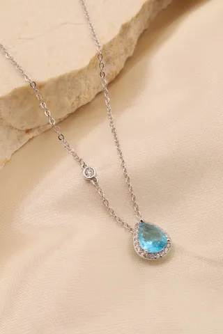 COLAR RÓDIO PING. GOTA AZUL TURQUESA