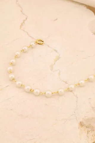 PULSEIRA PÉROLAS SIMPLES 19CM