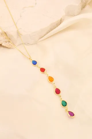 COLAR EM Y COM GOTAS MULTICOLOR
