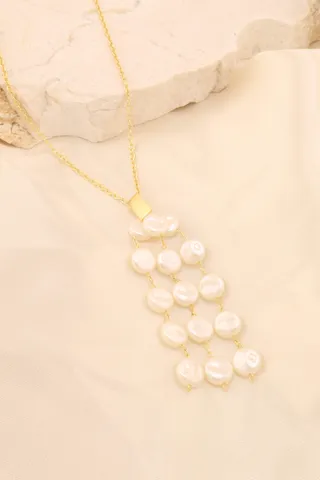 COLAR GRAVATINHA COM PÉROLAS REDONDAS