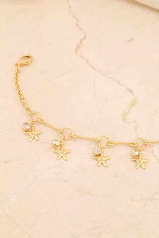 PULSEIRA PALITOS E AROS COM ESTRELAS E PONTO DE LUZ