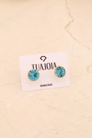 BRINCO PEDRA AZUL INSPIRAÇÃO TIFFANY