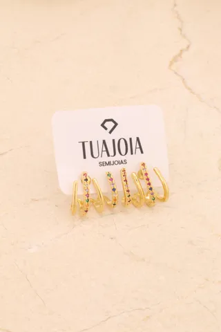 BRINCO EAR CUFF COLORIDO