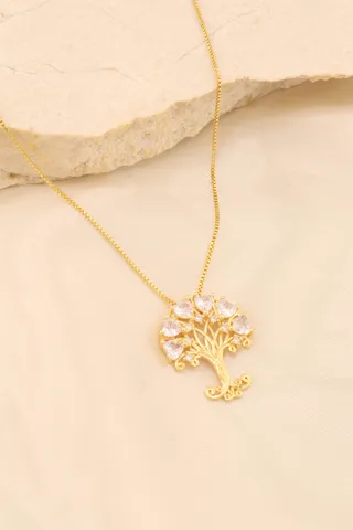 COLAR PINGENTE ÁRVORE VIDA 45CM